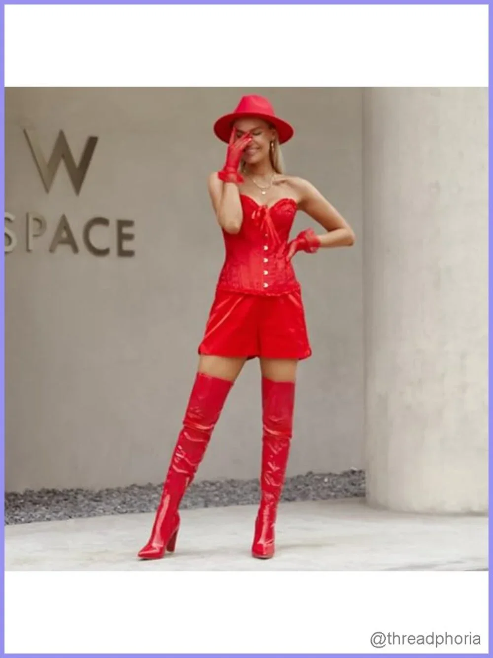 Patent Leather Over The Knee Gogo Boots Chunky Heel Pointed Toe